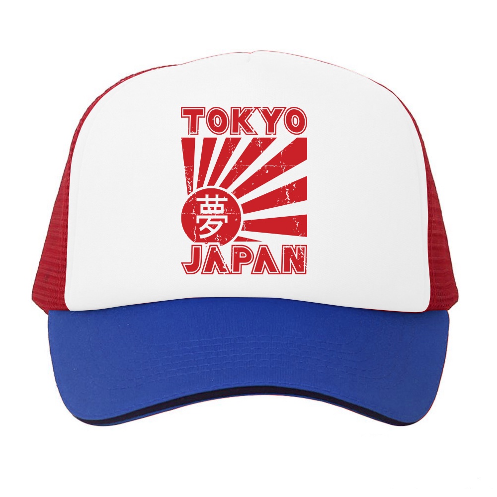 หมวก Camo Trucker พรีเมี่ยม Tokyo Japan Rising Sun Flag
