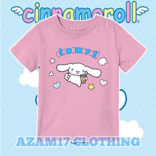 เสื้อยืด พิมพ์ลายภาพยนตร์ Cinnamoroll เพิ่มชื่อ สําหรับเด็กผู้ชาย และเด็กผู้หญิง