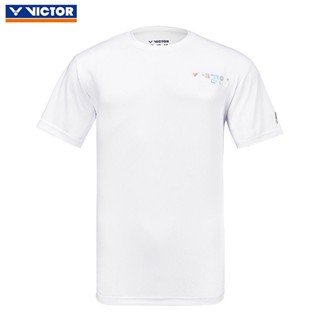 เสื้อยืดแขนสั้น ผ้าไมโครไฟเบอร์ 100% พิมพ์ลาย Victory Badminton Jersey ทนทาน