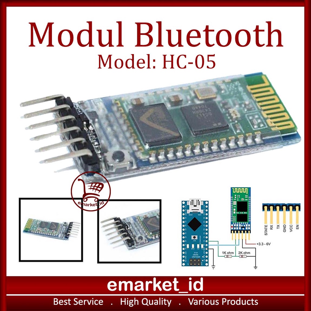 HC05 โมดูลบลูทูธ / โมดูล Arduino HC-05 ตัวรับส่งสัญญาณ Uno Mega