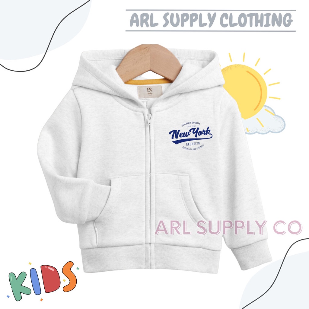 ARLSUPLY.CO - NEW YORK ZIPPER เสื้อแจ็คเก็ตสําหรับเด็กชายและเด็กหญิง อายุ 2-12 ปี