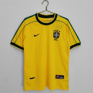 เสื้อกีฬาแขนสั้น ลายทีม BRAZIL 1998