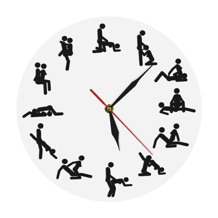 YG UNIQUE ADULT SEX POSITION นาฬิกาแขวนติดผนัง LOVE 18 + เส้นผ่านศูนย์กลางสีขาว 30 Q4J1 ความงามตัวอั