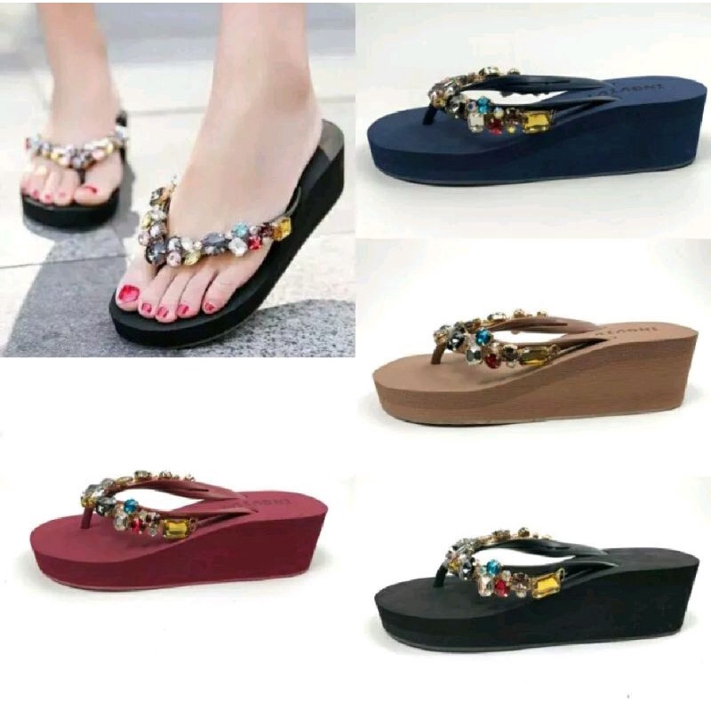 SWAROVSKI WEDGES SANDALS / รองเท้าแตะ ANCEVI JUICE WEDGES / รองเท้าแตะ DARLINGEN WEDGES / รองเท้าแตะ