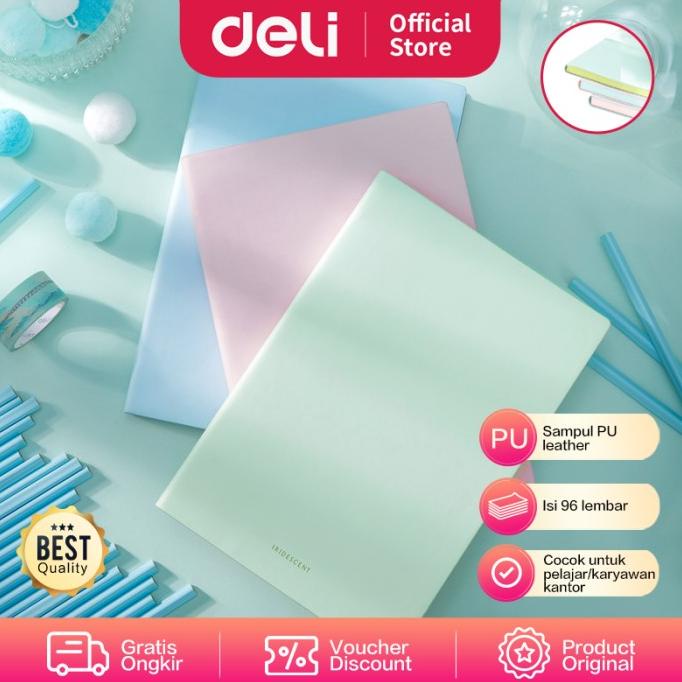 Deli Notebook A5 Notebook 96 แผ่นสีพาสเทลคุณภาพสูง 2228X