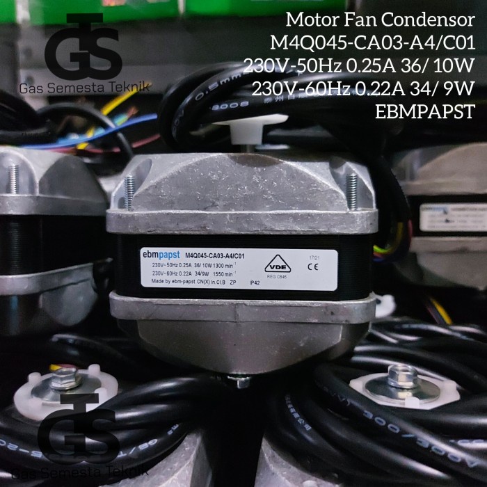 มอเตอร์พัดลมคอนเดนเซอร์ Ebm 10W M4Q045-Ca03-A4/C01