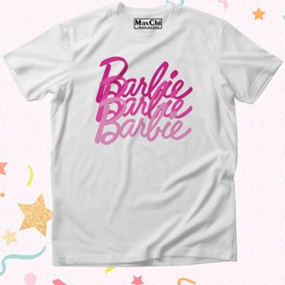 [MaxChi] เสื้อยืด พิมพ์ลาย Barbie Triple สีขาว สําหรับวัยรุ่น