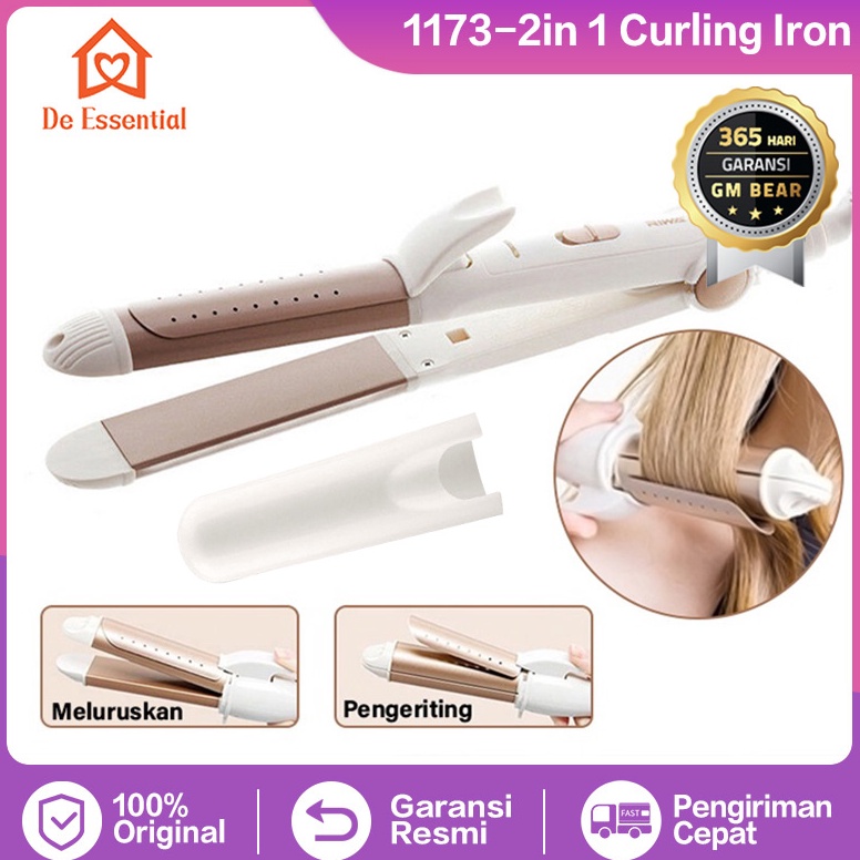 ในสต็อกที่เกี่ยวข้อง!. GM Bear เครื่องหนีบผมลอนและตรง (2 in 1) 1173 - เครื่องหนีบผมมัลติฟังก์ชั่นระด