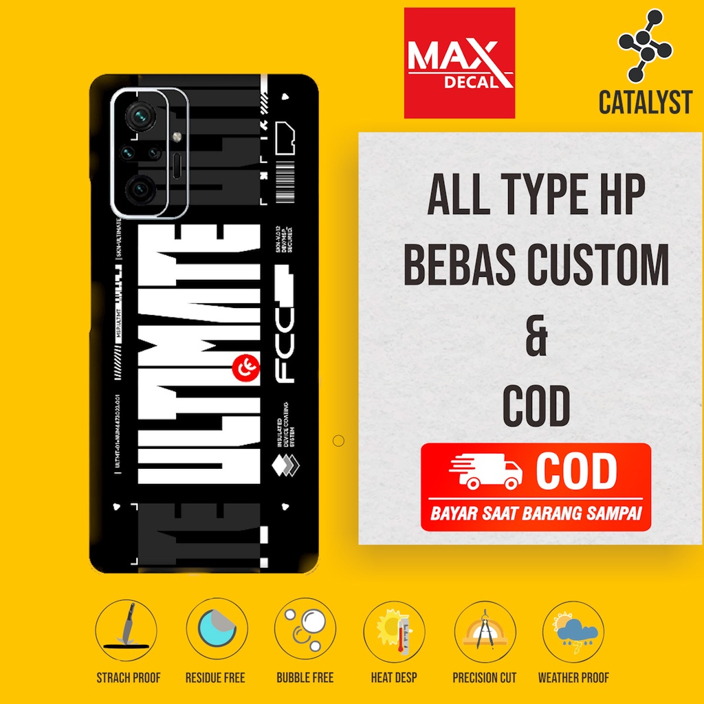 (ซื้อ 1 แถม 2) Garskin Skin Redmi Note 10 Pro - Mugen Code - 9CPV สามารถปรับแต่งได้ - เคสสติ๊กเกอร์