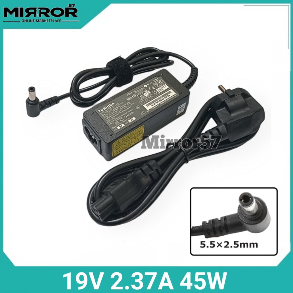 Toshiba PA3917U-1ACA PA3714U-1ACA PA3467U-1ACA เครื่องชาร์จแล็ปท็อป Toshiba 19V 2.37A 45W