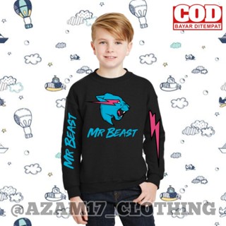 เสื้อกันหนาว คอกลม พิมพ์ลาย Mr Beast Youtuber Mister Beast