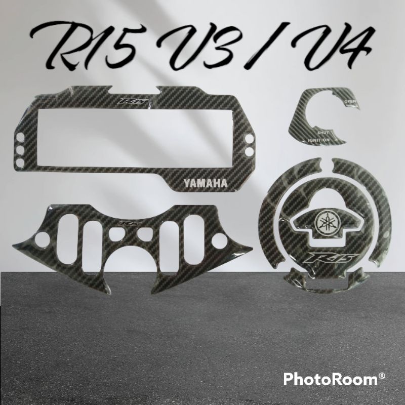 R15 V3 V4 สัญลักษณ์ถัง/ R15 สติ๊กเกอร์สามเหลี่ยมนูน/R15 สติ๊กเกอร์กุญแจนูน