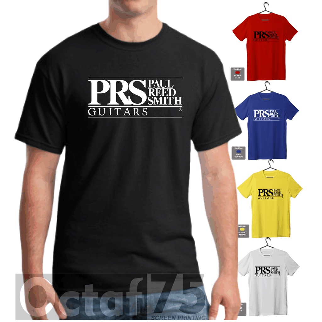 เสื้อยืด Prs PAUL REED SMITH GUITAR / เสื้อผ้าเสื้อยืดนักกีตาร์