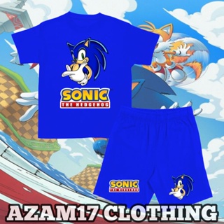 ชุดเสื้อยืด กางเกงขาสั้น ลาย Sonic The Hedgehog สําหรับเด็กผู้ชาย และเด็กผู้หญิง