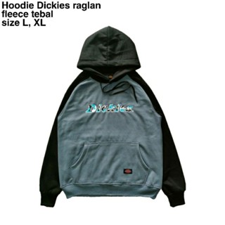 เสื้อแจ็กเก็ตกันหนาว มีฮู้ด ปักลาย Dickies raglan สําหรับผู้ชาย