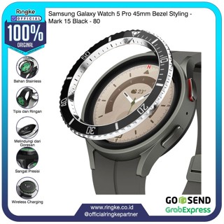 Ringke Galaxy Watch 5 Pro 45 มม. Bezel Styling Mark 15 สีดํา No 80