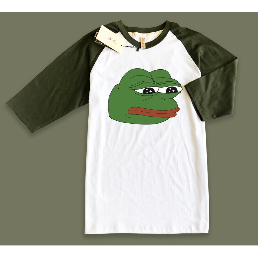 เสื้อยืด Pepe The Frog Sad Meme Raglan