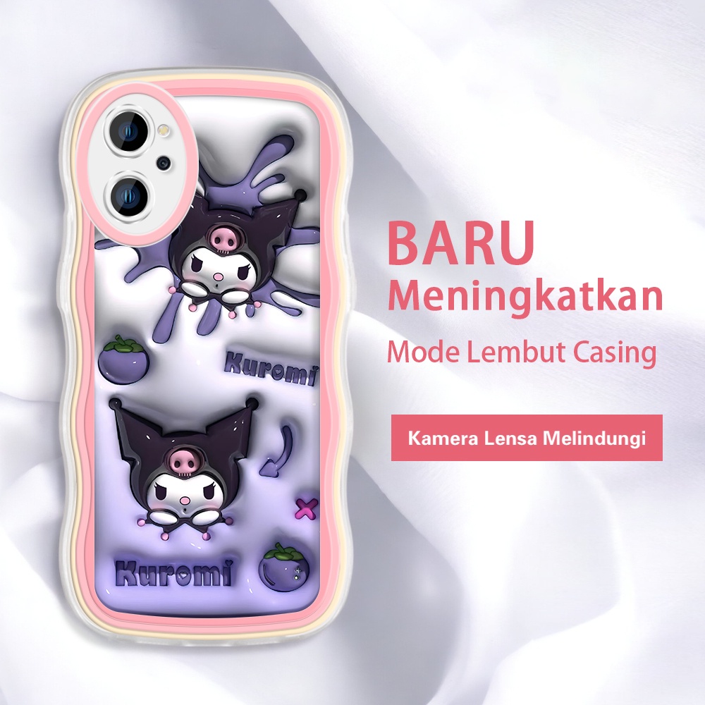 Jasouwe Realme 5 5i 5s 6 6i 6S 7i C17 8 8i 9 pro plus 9i เคสโทรศัพท์ kulomi รูปแบบ trik-or-tree สีสั