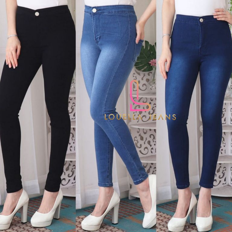 NEWEST PLAIN HIGHWATIS PREMIUM JEANS / 7G - 7C-G / HIGHWIST JEANS / SKINNY JEANS / UK 27-34