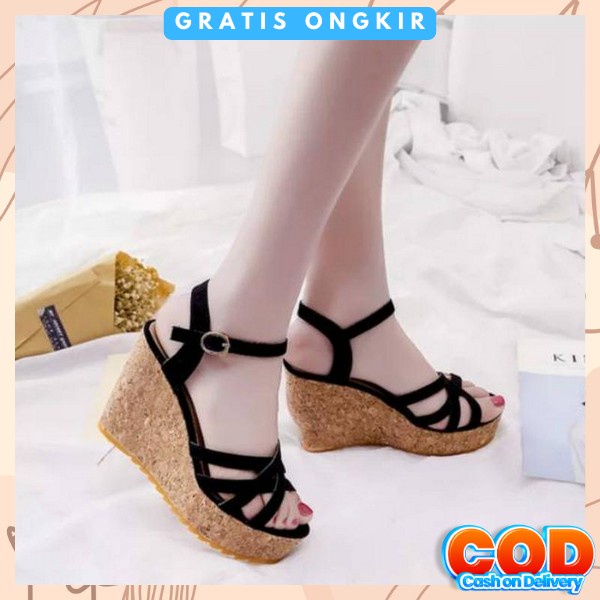 Wejes Elegant Work รองเท้าแตะผู้หญิง Wedges Casual Party Wedges งานแต่งงาน Wedges ผู้หญิงสวยผู้หญิง 
