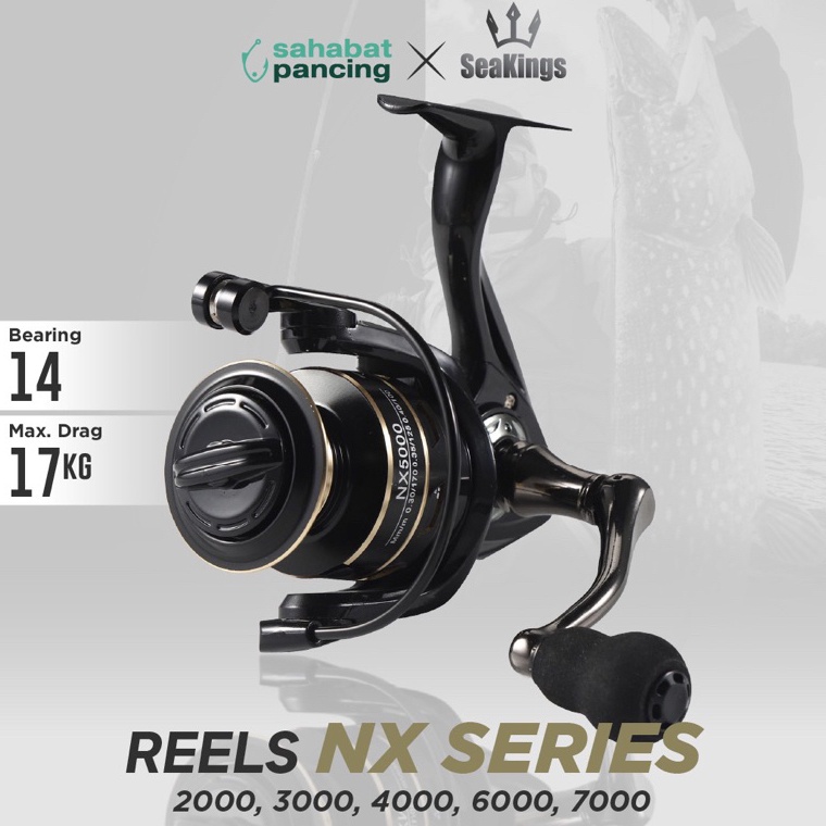 Metal FISHING REEL NX 14BB 2000 3000 4000 6000 7000 MAX DRAG 17KG