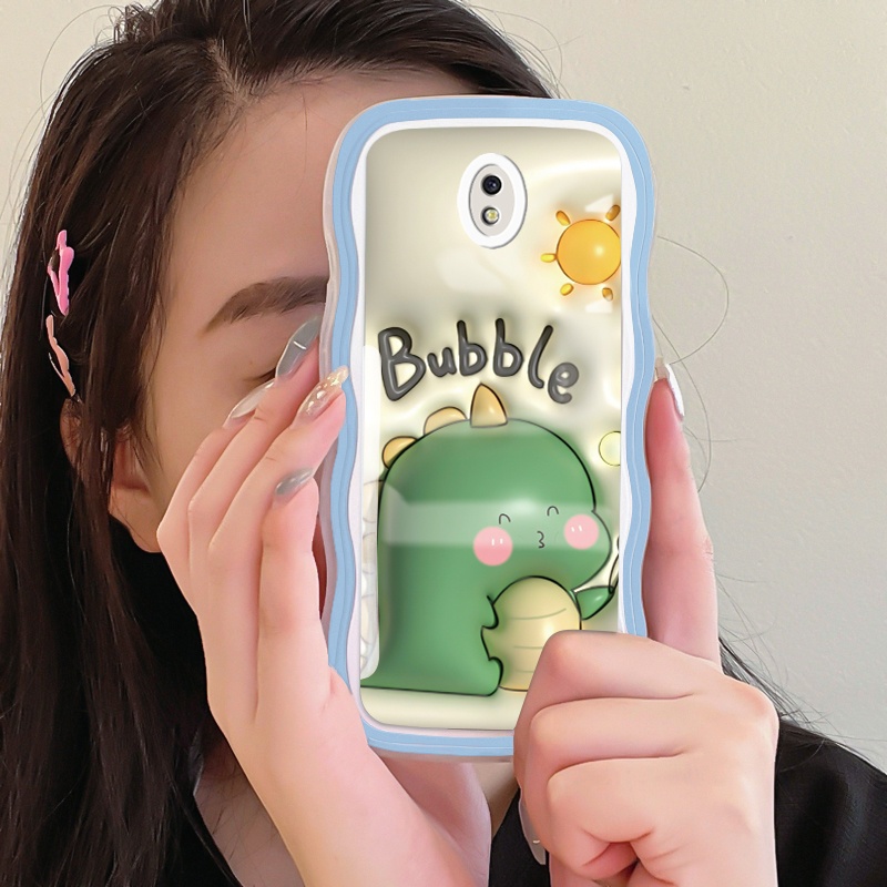 SAMSUNG HIJAU HPเคสโทรศัพท์สําหรับSamsung J7 Pro J7 2017 J7 2018 Soft Shellป้องกันกรณีWave Borderเคส