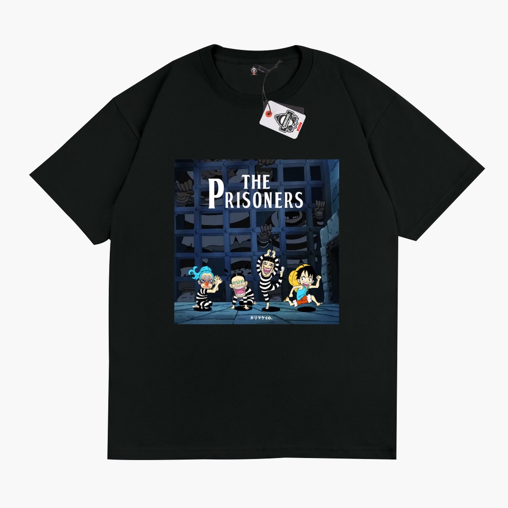 KRMK เสื้อยืด Unisex Distro เสื้ออะนิเมะภาพ ONE PIECE EMPEL DOWN PRISON LUFFY BUGGY MR 2 3