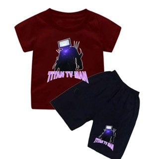 เสื้อยืด พิมพ์ลาย Titan TV MAN VIRAL สําหรับเด็กอายุ 1-8 ปี