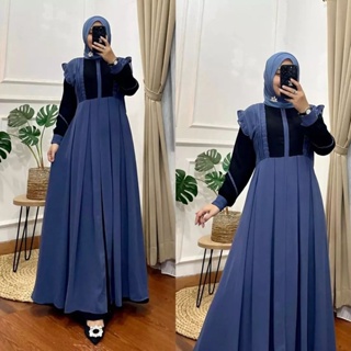 Gamis TERBARU MOZA MAXY DRESS JP Material BABYDOLL FULL M L XL XXL FRIENDLY GAMIS ชุดเดรสสั้น สีพื้น สไตล์เกาหลี สําหรับผู้หญิง