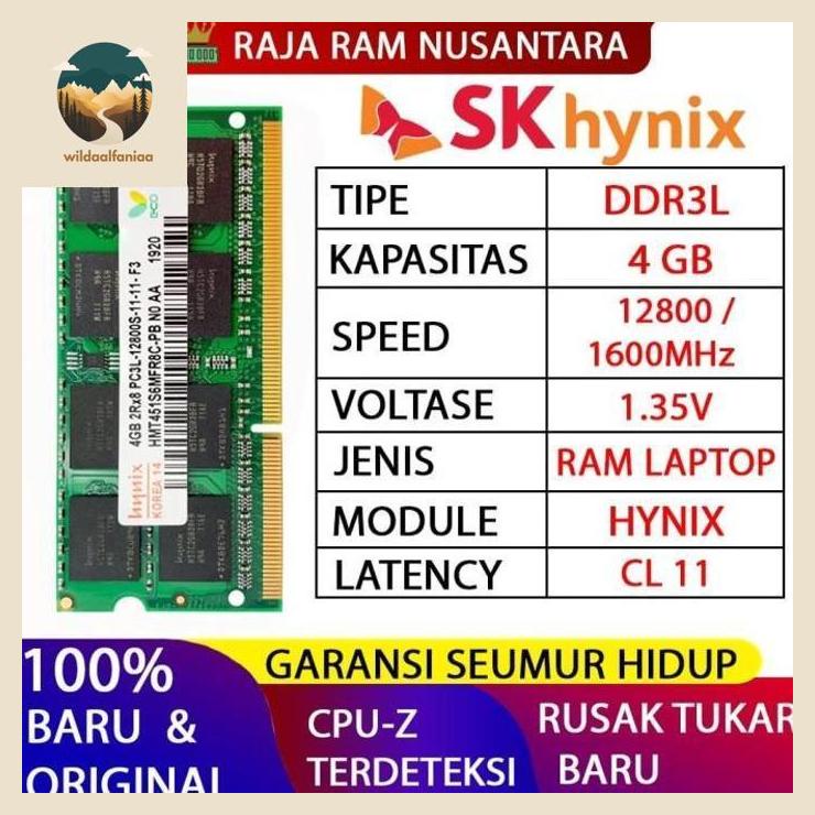แรม HYNIX DDR3L 4GB 1600MHZ 12800 ORI RAM LAPTOP DDR3 RAM NB DDR3