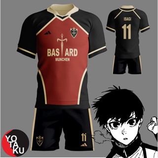 เสื้อกีฬาคอสเพลย์ การ์ตูนอนิเมะ Bastard Munchen Yoichi Isagi สีฟ้า