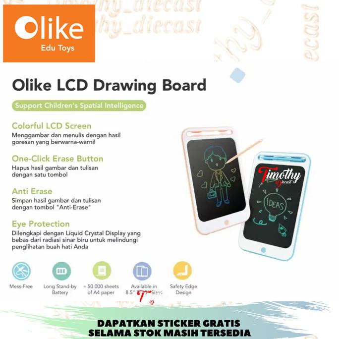 Olike Edu กระดานไวท์บอร์ด LCD 8.5 นิ้ว สีสันสดใส ของเล่นสําหรับเด็ก
