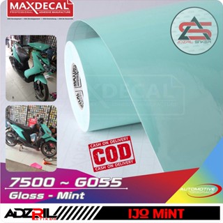 Scotlet Maxdecal ijo mint Glossy 7500- G055 สก๊อตเล็ตรถจักรยานยนต์ สก๊อตเล็ตรถ สก๊อตเล็ตตู้ปลา สก๊อตเล็ตมันวาว สติกเกอร์เคลือบเงา สติกเกอร์กันรอยขีดข่วน สก๊อตเล็ตสีเขียวมิ้นท์ สก๊อตเล็ตโลหะ Te Body