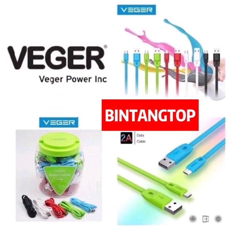 VEGER V-101 2.4A micro USB 100cm สายเคเบิลข้อมูล / สายเคเบิลข้อมูล Veger ดั้งเดิม