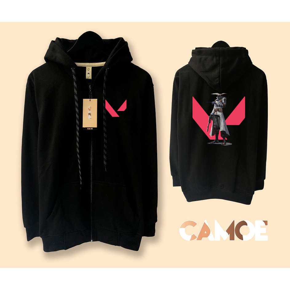 Valorant Agent Cypher Art Gaming Zipper Hoodie Jacket