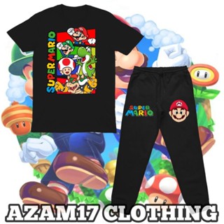 ชุดเสื้อเชิ้ต Jogger Mario Bros Super Mario สําหรับเด็กผู้ชาย และเด็กผู้หญิง