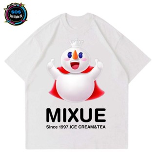 เสื้อยืด พิมพ์ลาย MIXUE ICE CREAM &amp;TEA VINTAGE Rap สําหรับผู้ชาย และผู้หญิง