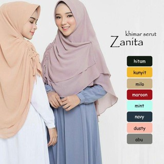 Khimar Wrinkle ZANITA / BERGO / Hijab SYARI / ผู้หญิงทันที