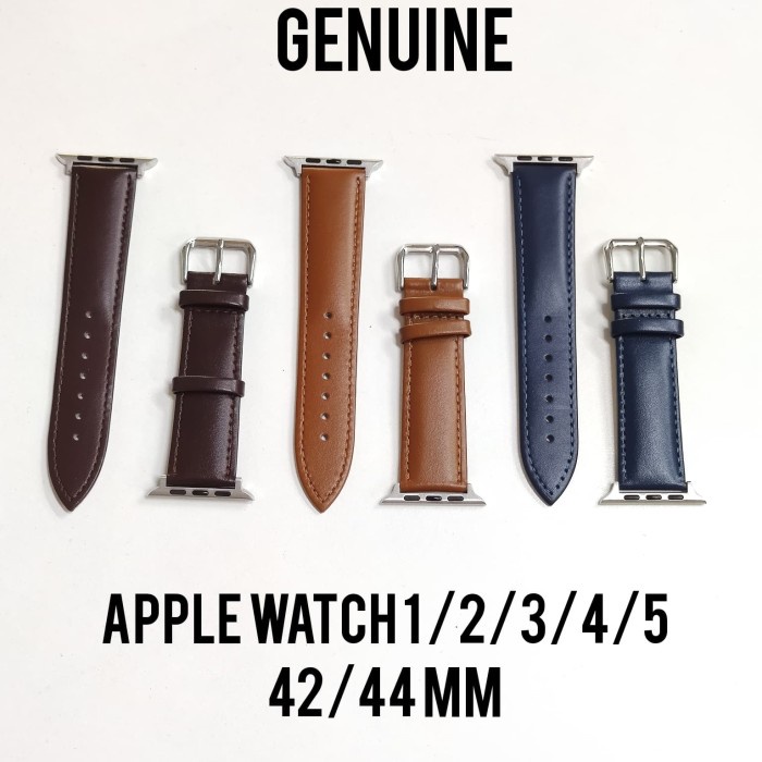 สายนาฬิกาข้อมือ สายหนังวัวแท้ แบบเปลี่ยน สําหรับ Apple Watch Series 12345 ขนาด 44 มม. hen03