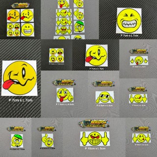 สติกเกอร์อิโมติคอน ลายตัวอักษร EMOT SMILE Sad Happy Laughing คุณภาพดี