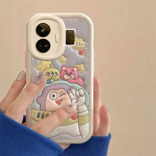 ใหม่ เคสโทรศัพท์มือถือหนังแกะ กันกระแทก ลายการ์ตูนอวกาศน่ารัก สร้างสรรค์ สําหรับ realme gtneo5 gtneo3 gtneo2t v30t