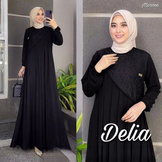 Gamis TERBARU NEW DELLIA DRESS BC M L XL XXL Material  BABYDOLL MIX GAMIS ชุดเดรส ผู้หญิง สีขาวล้วน สีดํา รุ่นล่าสุด ตอนนี้ JUMBO Get GAMIS ไม่มี HIJAB BAJU Party DRESS MUSLIM เสื้อผ้าผู้หญิง มุสลิม เกาหลี