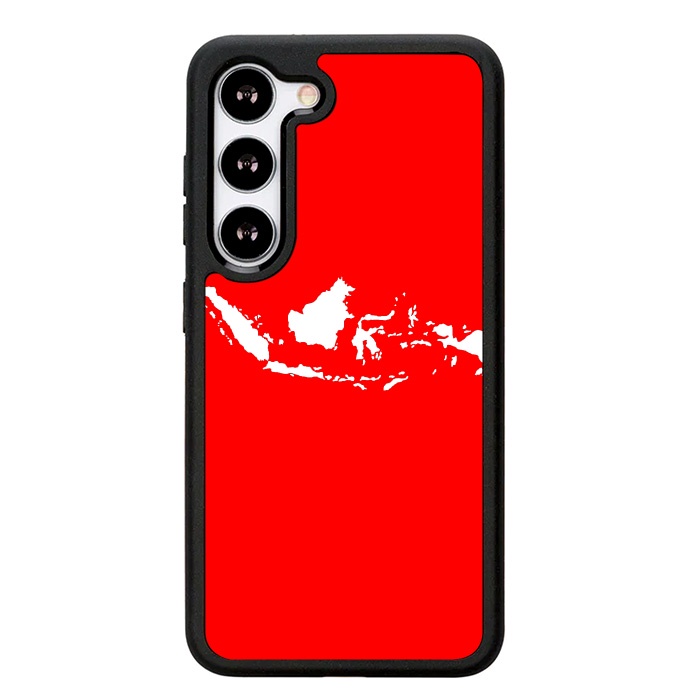 Case Casing Softcase Hardcase Samsung Galaxy S23 S22 S21 Plus Ultra FE 5G แผนที่อินโดนีเซีย O2001