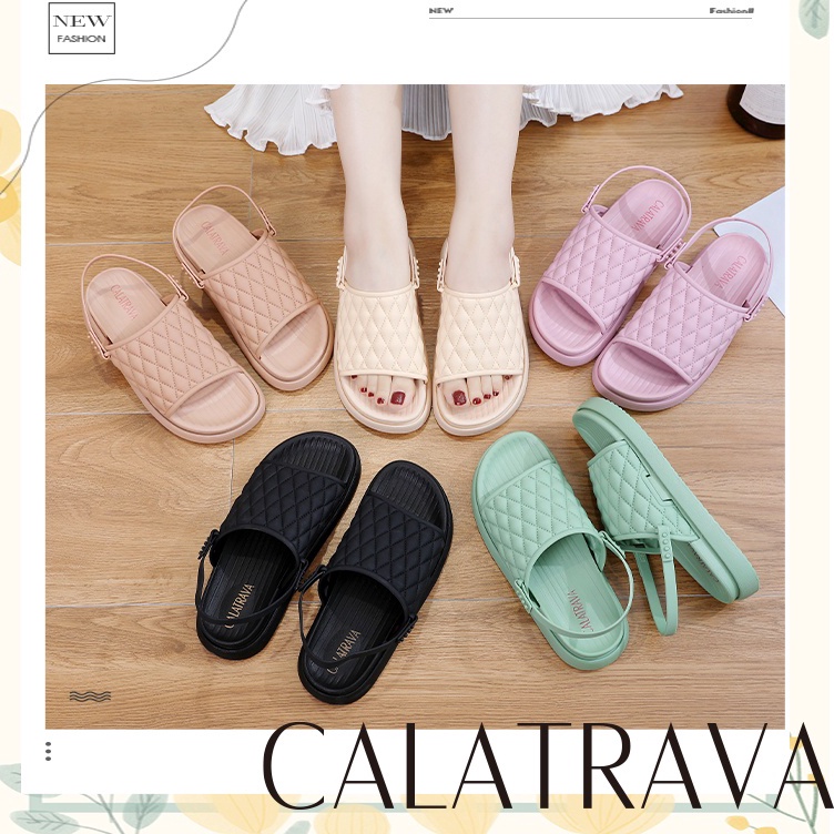 ✵ขายดี➘ 7N0HT Jelly Strap Womens Sandals Rubber Womens Sandals Strap Sandals / 2000-CA1 E82 Pasti