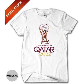 Qatar 2022 เสื้อยืด ผ้าฝ้าย พิมพ์ลาย World Cup สําหรับเด็ก 24s DTF-A322