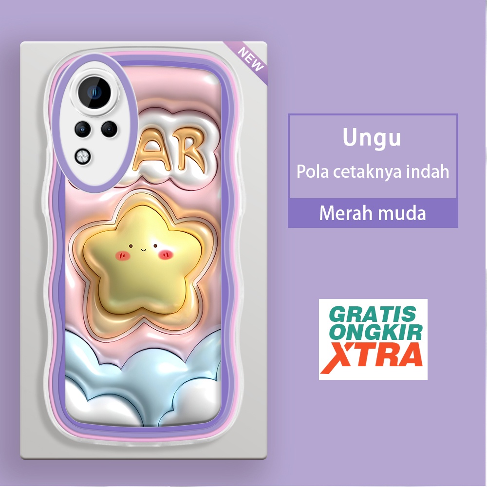 Infinix Note 12 11 10 8 G88 10Pro Pro Nfc Case 3D Cute Lucky Star Baby Kesing hp cassing jelly acces