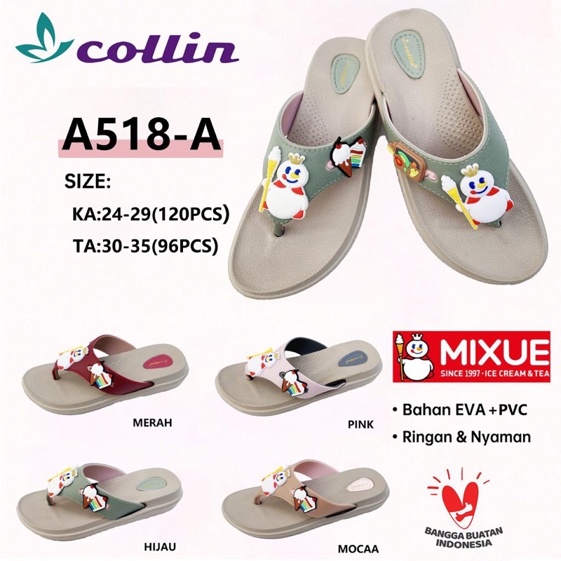 รองเท้าแตะเด็กผู้หญิง Mixue ล่าสุด A518-A