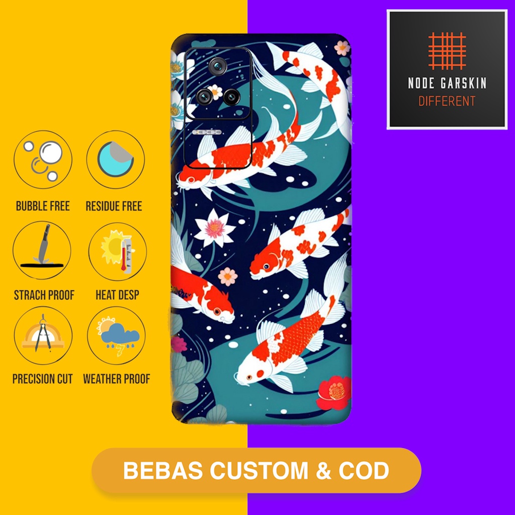 Garskin skin Poco F4 Fullbody หรือ Backonly Vinyl - koi 1 Code - TAX