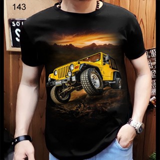 เสื้อยืด พิมพ์ลาย JEEP motif distro สีเหลือง สําหรับผู้ชาย