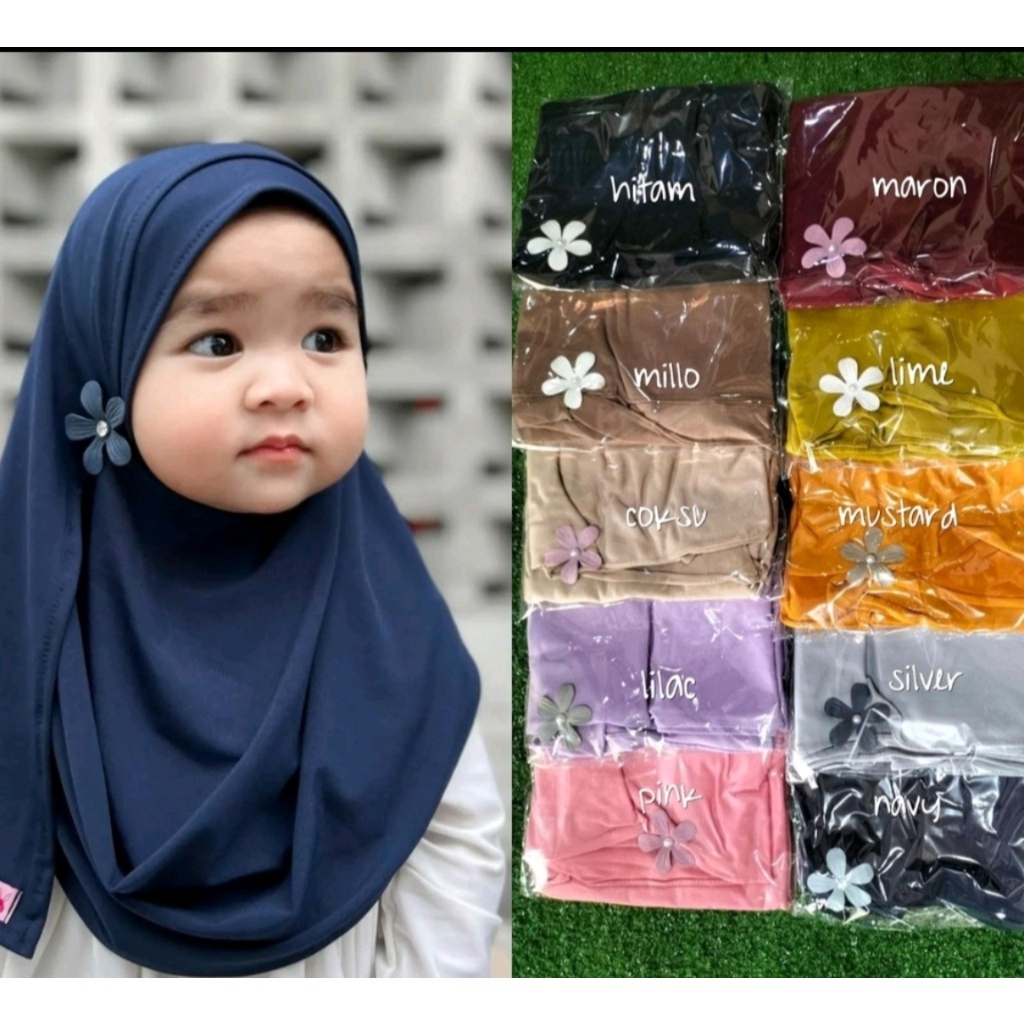 ซาบูมิน่าเด็กซากุระทันที//ฮิญาบเด็กล่าสุด//ฮิญาบสําเร็จรูปสําหรับเด็กทําจากวัสดุเจอร์ซีย์